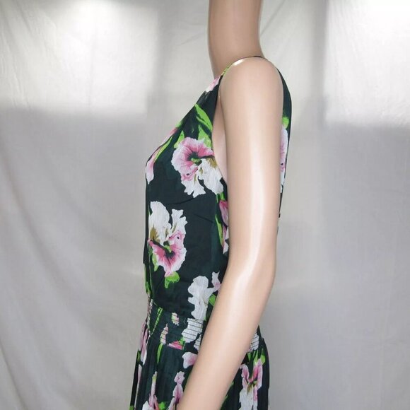 NEW WHITE HOUSE BLACK MARKET Womens Sleevless V-Neck Smocked Midi Dress Size 12 - Picture 8 of 10